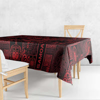 Dark Samoa Manuia Le Kerisimasi Tablecloth Pacific Patchwork Xmas Vibes - Polynesian Pride