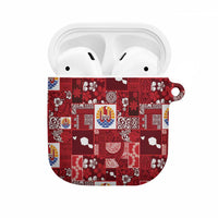 Tahiti Oaoa I Teie Noera AirPods Case Pacific Patchwork Xmas Vibes - Polynesian Pride