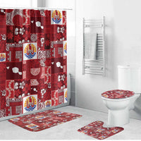 Tahiti Oaoa I Teie Noera Bathroom Set Pacific Patchwork Xmas Vibes - Polynesian Pride