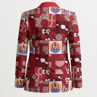 Tahiti Oaoa I Teie Noera Blazer Pacific Patchwork Xmas Vibes - Polynesian Pride