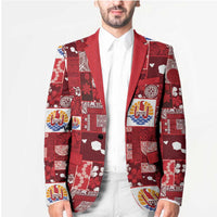 Tahiti Oaoa I Teie Noera Blazer Pacific Patchwork Xmas Vibes - Polynesian Pride