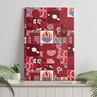 Tahiti Oaoa I Teie Noera Canvas Wall Art Pacific Patchwork Xmas Vibes - Polynesian Pride