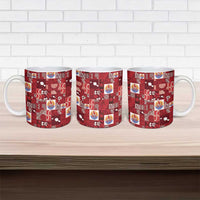 Tahiti Oaoa I Teie Noera Ceramic Mug Pacific Patchwork Xmas Vibes - Polynesian Pride