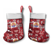 Tahiti Oaoa I Teie Noera Christmas Stocking Pacific Patchwork Xmas Vibes - Polynesian Pride