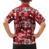 Tahiti Oaoa I Teie Noera Family Matching Off The Shoulder Long Sleeve Dress and Hawaiian Shirt Pacific Patchwork Xmas Vibes LT9 - Polynesian Pride