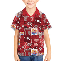 Tahiti Oaoa I Teie Noera Kid Hawaiian Shirt Pacific Patchwork Xmas Vibes - Polynesian Pride