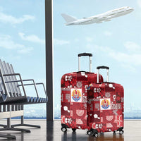 Tahiti Oaoa I Teie Noera Luggage Cover Pacific Patchwork Xmas Vibes - Polynesian Pride