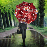 Tahiti Oaoa I Teie Noera Umbrella Pacific Patchwork Xmas Vibes - Polynesian Pride