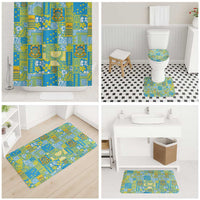 Tuvalu Manuia te Kilisimasi Bathroom Set Pacific Patchwork Xmas Vibes - Polynesian Pride