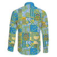 Tuvalu Manuia te Kilisimasi Family Matching Long Sleeve Bodycon Dress and Hawaiian Shirt Pacific Patchwork Xmas Vibes LT9 - Polynesian Pride
