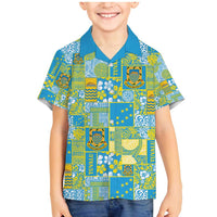 Tuvalu Manuia te Kilisimasi Family Matching Mermaid Dress and Hawaiian Shirt Pacific Patchwork Xmas Vibes - Polynesian Pride