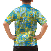 Tuvalu Manuia te Kilisimasi Family Matching Off The Shoulder Long Sleeve Dress and Hawaiian Shirt Pacific Patchwork Xmas Vibes LT9 - Polynesian Pride