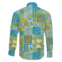 Tuvalu Manuia te Kilisimasi Family Matching Short Sleeve Bodycon Dress and Hawaiian Shirt Pacific Patchwork Xmas Vibes LT9 - Polynesian Pride