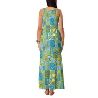 Tuvalu Manuia te Kilisimasi Family Matching Tank Maxi Dress and Hawaiian Shirt Pacific Patchwork Xmas Vibes LT9 - Polynesian Pride