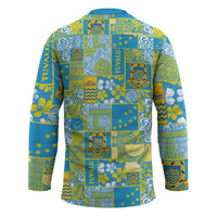 Tuvalu Manuia te Kilisimasi Hockey Jersey Pacific Patchwork Xmas Vibes - Polynesian Pride