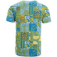Tuvalu Manuia te Kilisimasi T Shirt Pacific Patchwork Xmas Vibes - Polynesian Pride