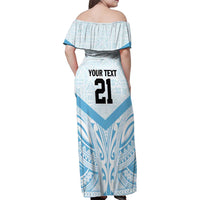 Fiji Football Custom Family Matching Off Shoulder Maxi Dress and Hawaiian Shirt Bula Boys Go Champions