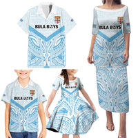 Fiji Football Custom Family Matching Puletasi and Hawaiian Shirt Bula Boys Go Champions