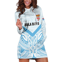Fiji Football Custom Hoodie Dress Bula Boys Go Champions LT9 Blue - Polynesian Pride