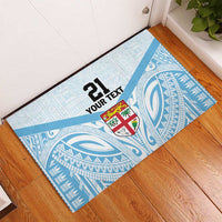 Fiji Football Custom Rubber Doormat Bula Boys Go Champions