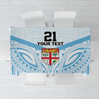 Fiji Football Custom Tablecloth Bula Boys Go Champions LT9 Blue - Polynesian Pride
