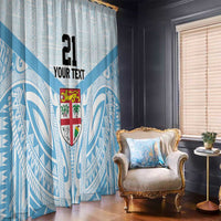 Fiji Football Custom Window Curtain Bula Boys Go Champions