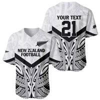 New Zealand Football Custom Baseball Jersey All White Fern Go Champions