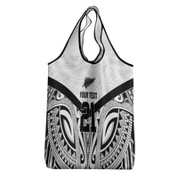 New Zealand Football Custom Grocery Bag All White Fern Go Champions