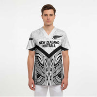 New Zealand Football Custom Scrub Top All White Fern Go Champions - Polynesian Pride