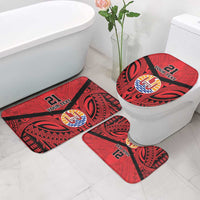 Tahiti Football Custom Bathroom Set Toa Aito Go Champions - Polynesian Pride