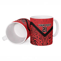 Tahiti Football Custom Ceramic Mug Toa Aito Go Champions - Polynesian Pride