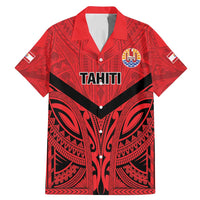 Tahiti Football Custom Family Matching Mermaid Dress and Hawaiian Shirt Toa Aito Go Champions LT9 Dad's Shirt - Short Sleeve Red - Polynesian Pride