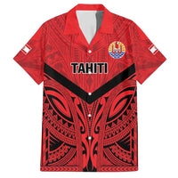 Tahiti Football Custom Family Matching Puletasi and Hawaiian Shirt Toa Aito Go Champions LT9 Dad's Shirt - Short Sleeve Red - Polynesian Pride