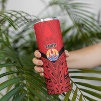 Tahiti Football Custom Skinny Tumbler Toa Aito Go Champions LT9 - Polynesian Pride