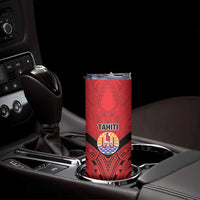 Tahiti Football Custom Skinny Tumbler Toa Aito Go Champions LT9 - Polynesian Pride