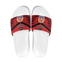 Tahiti Football Custom Slide Sandals Toa Aito Go Champions - Polynesian Pride
