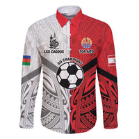 New Caledonia-Tahiti Football Custom Family Matching Mermaid Dress and Hawaiian Shirt Together Go Champions