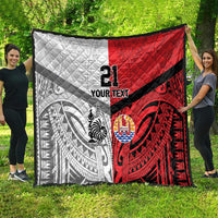 New Caledonia-Tahiti Football Custom Quilt Together Go Champions