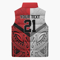 New Caledonia-Tahiti Football Custom Sleeveless Puffer Jacket Together Go Champions - Polynesian Pride