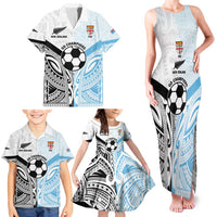 New Zealand-Fiji Football Custom Family Matching Tank Maxi Dress and Hawaiian Shirt Together Go Champions