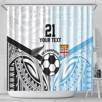 New Zealand-Fiji Football Custom Shower Curtain Together Go Champions