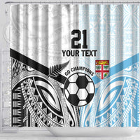 New Zealand-Fiji Football Custom Shower Curtain Together Go Champions