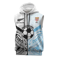 New Zealand-Fiji Football Custom Sleeveless Zip Hoodie Together Go Champions LT9 Art - Polynesian Pride