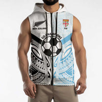 New Zealand-Fiji Football Custom Sleeveless Zip Hoodie Together Go Champions LT9 - Polynesian Pride