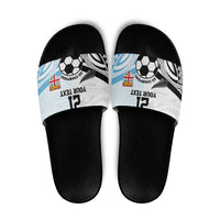 New Zealand-Fiji Football Custom Slide Sandals Together Go Champions - Polynesian Pride