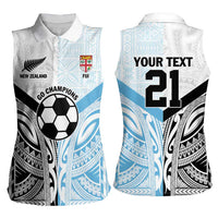 New Zealand-Fiji Football Custom Women Sleeveless Polo Shirt Together Go Champions LT9 - Polynesian Pride