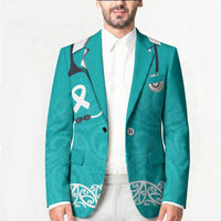 New Zealand Nurses Week Blazer Maori Kowhaiwhai Cyan Tribal