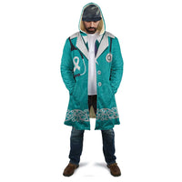 New Zealand Nurses Week Cloak Maori Kowhaiwhai Cyan Tribal