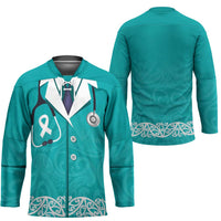 New Zealand Nurses Week Hockey Jersey Maori Kowhaiwhai Cyan Tribal