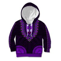 African Dashiki Kid Hoodie With Polynesian Pattern - Purple LT9 Purple - Polynesian Pride